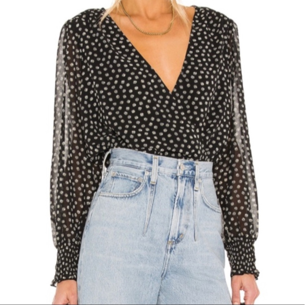 Sanctuary Cafe Blouse Petite Fleur Daisy Print M